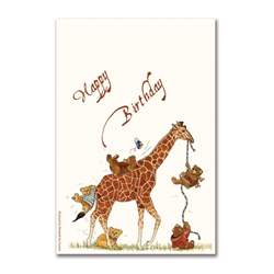 Greeting Cards - Happy Birthday Giraffe 